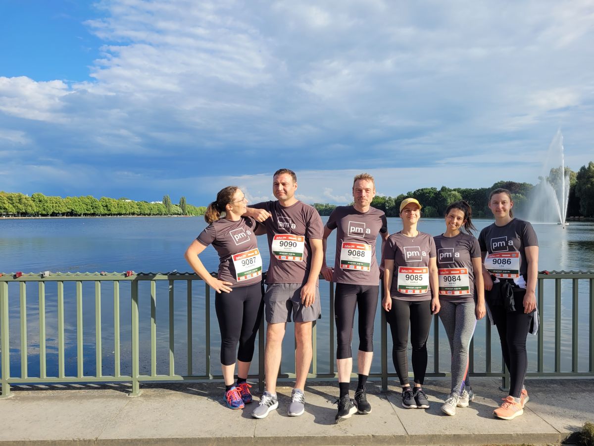 Ein Teil des PMA-Teams beim B2Run 2023, Hannover